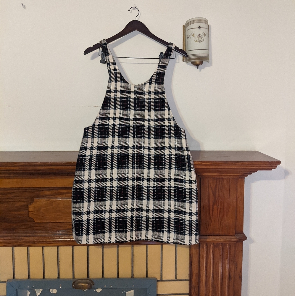 New Look Plaid Jumper Dress